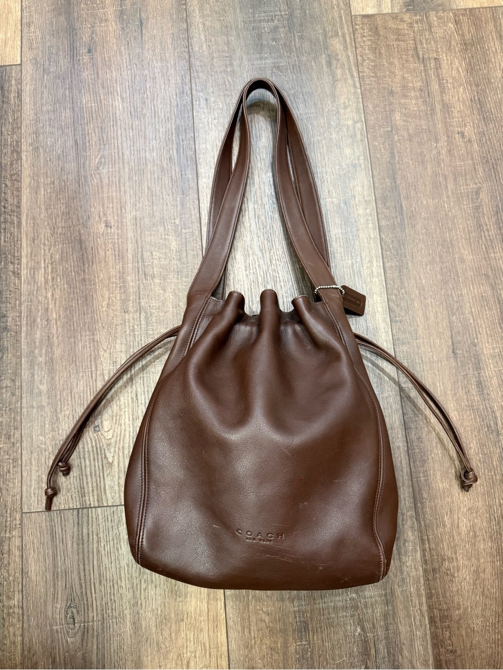 Coach Vintage Lexington Drawstring Bucket Bag 4180 Brown Leather Italy